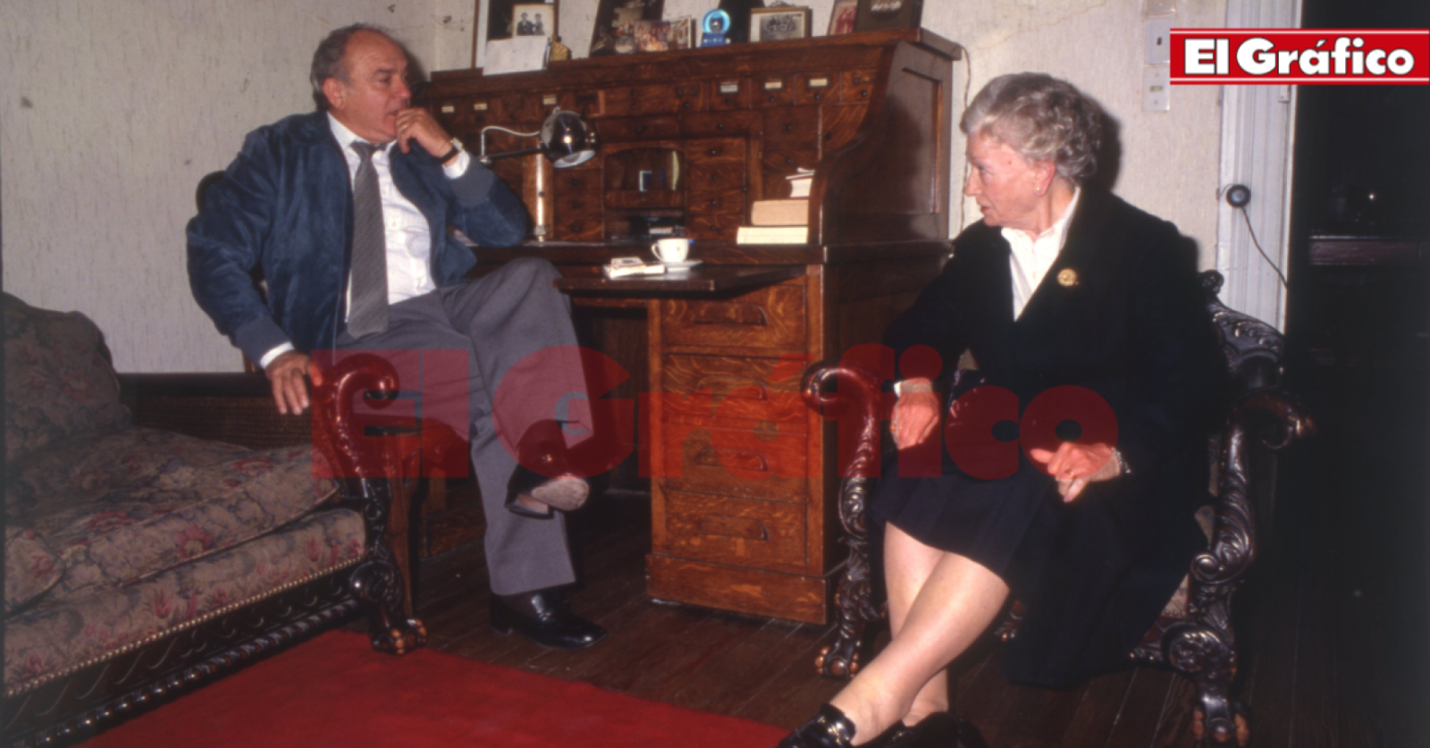 Imagen Don Alfredo y su madre, doña Eulalia.
