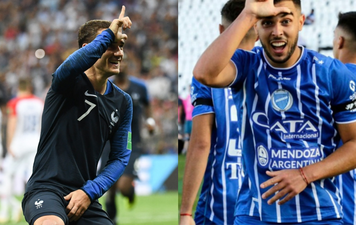 Imagen El festejo de Griezmann, recreado por Ojeda