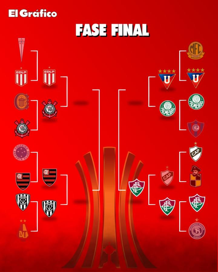 Imagen El cuadro de las instancias finales de la Copa Libertadores.