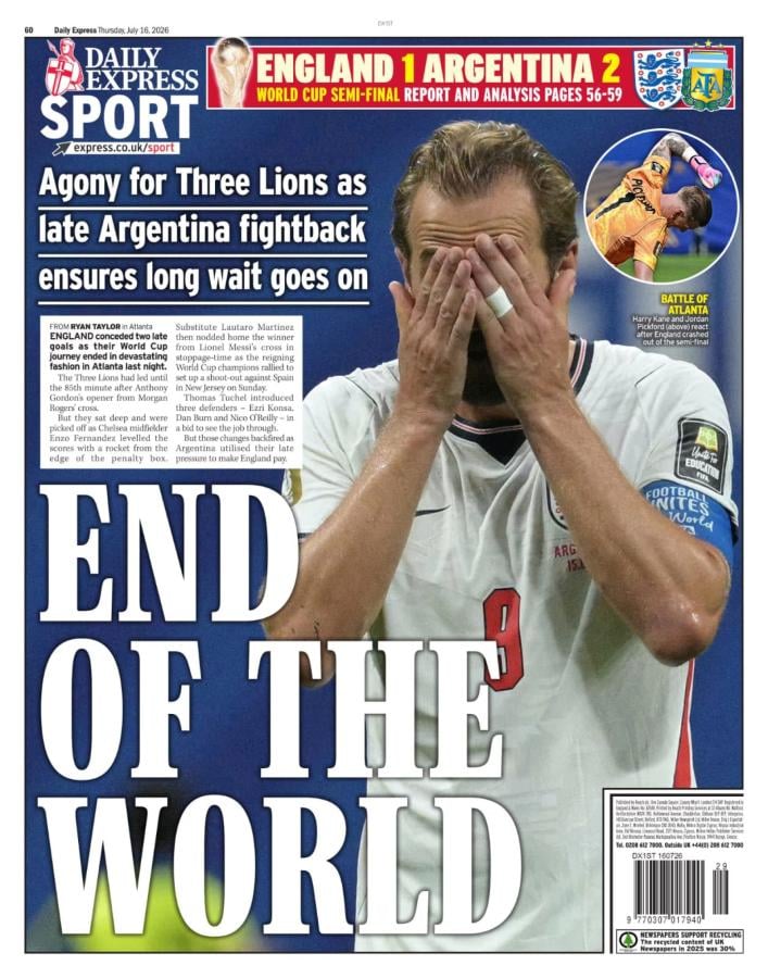 Imagen Daily: "El fin del mundo", con una foto de Kane lamentándose.
