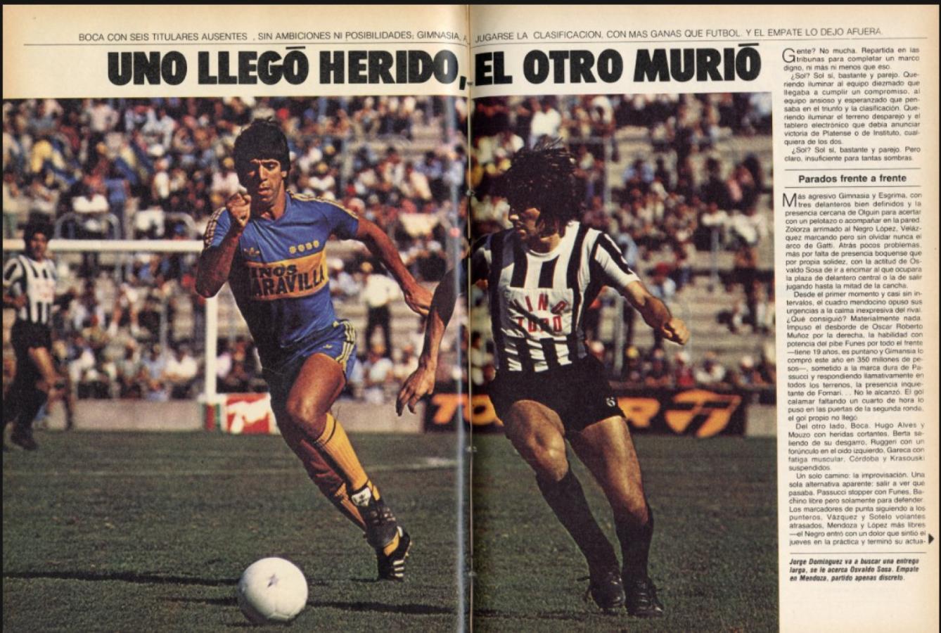 Imagen Boca Vs. Gimnasia en 1983