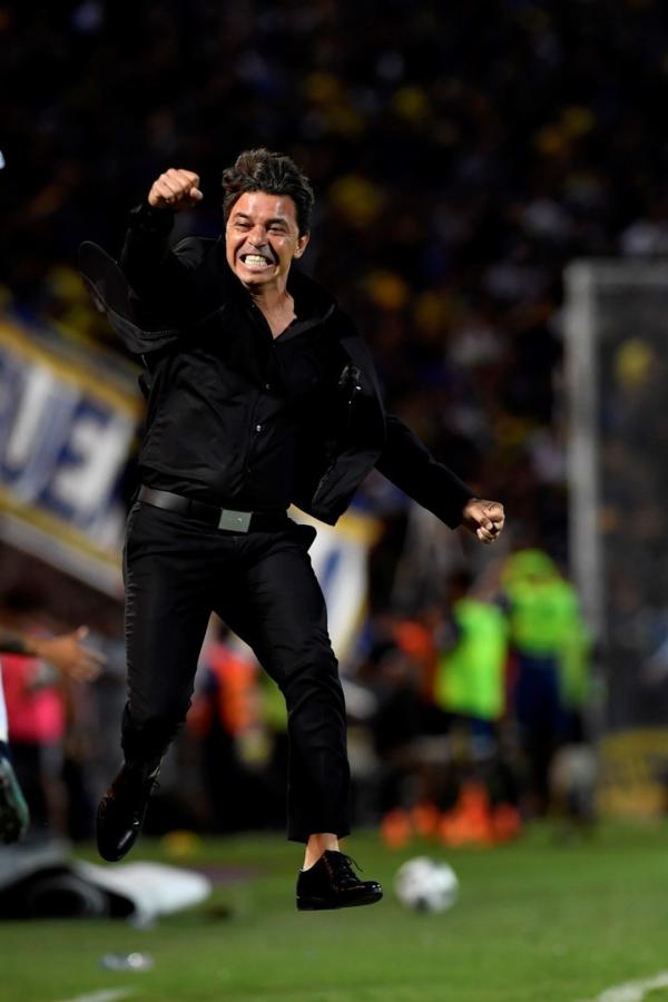 Imagen Gallardo celebró a lo grande la Supercopa Argentina de 2018 ante Boca.