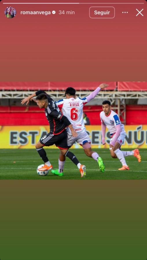 Imagen ¿Mete presión? La historia subida por Román Vega tras conocerse el interés de River.