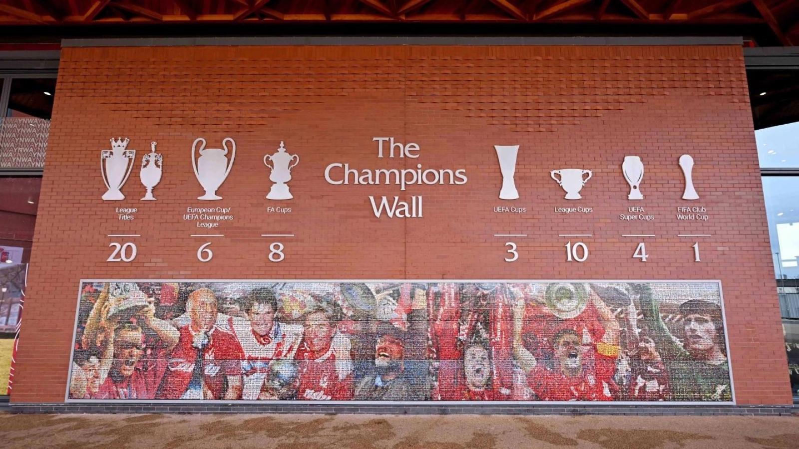 Imagen El Muro de Campeones de Liverpool fue actualizado este lunes.