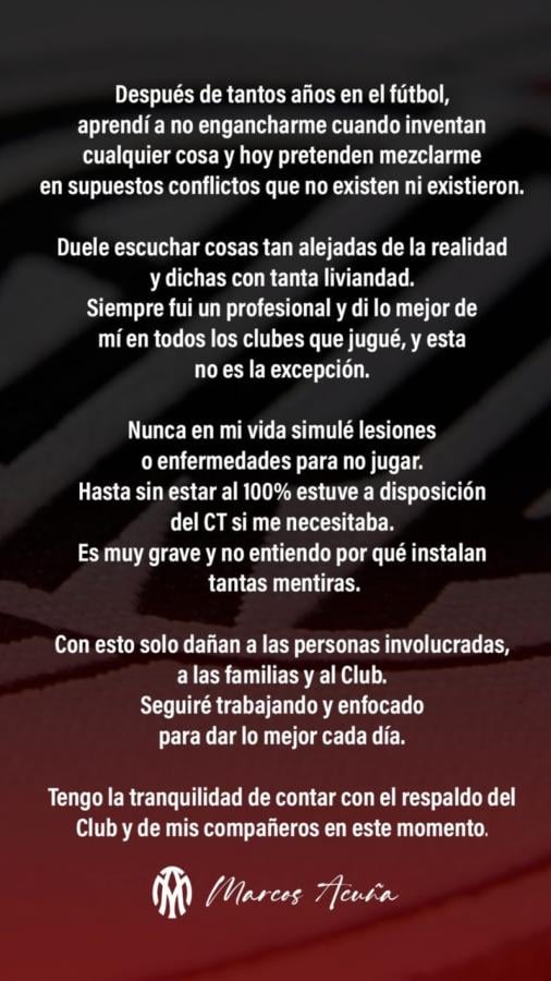 Imagen El fuerte posteo de Marcos Acuña