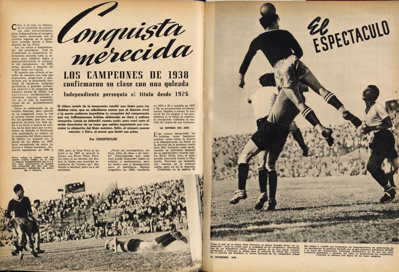 Imagen La crónica de El Gráfico de la goleada de Independiente a Platense por 8-2