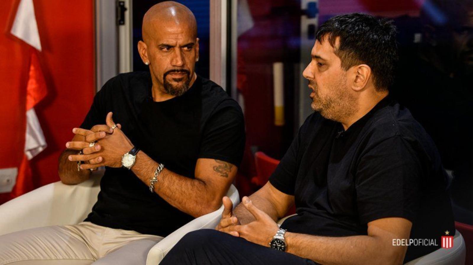 Imagen El presidente Juan Sebastián Verón y el vice Martín Gorostegui