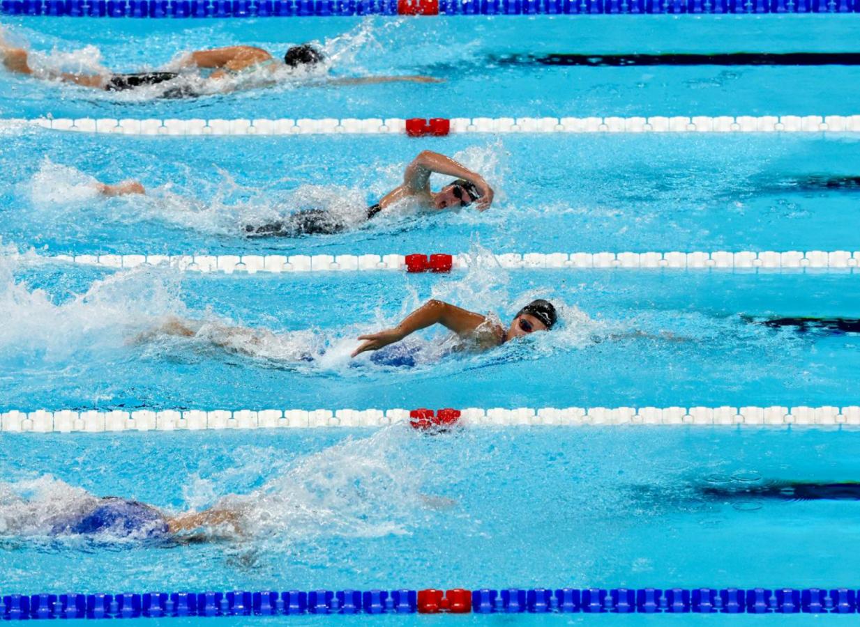 Imagen Hein en acción en su debut en París 2024 