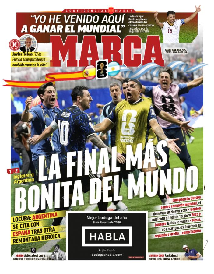 Imagen "La final más bonita del mundo", escribió Marca.