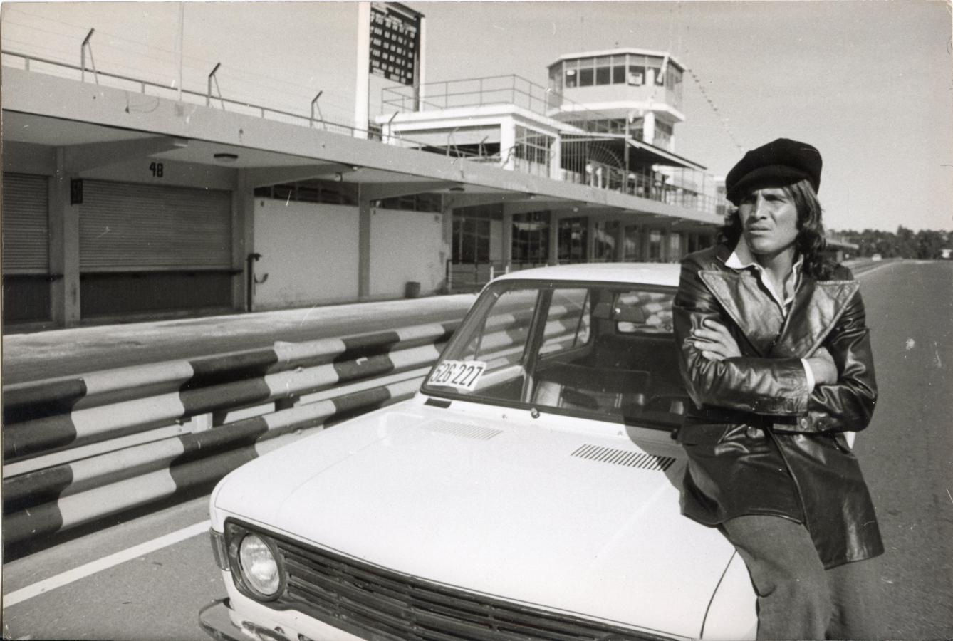 Imagen El Fiat 128 en el que Gatti volcó junto con su mujer.