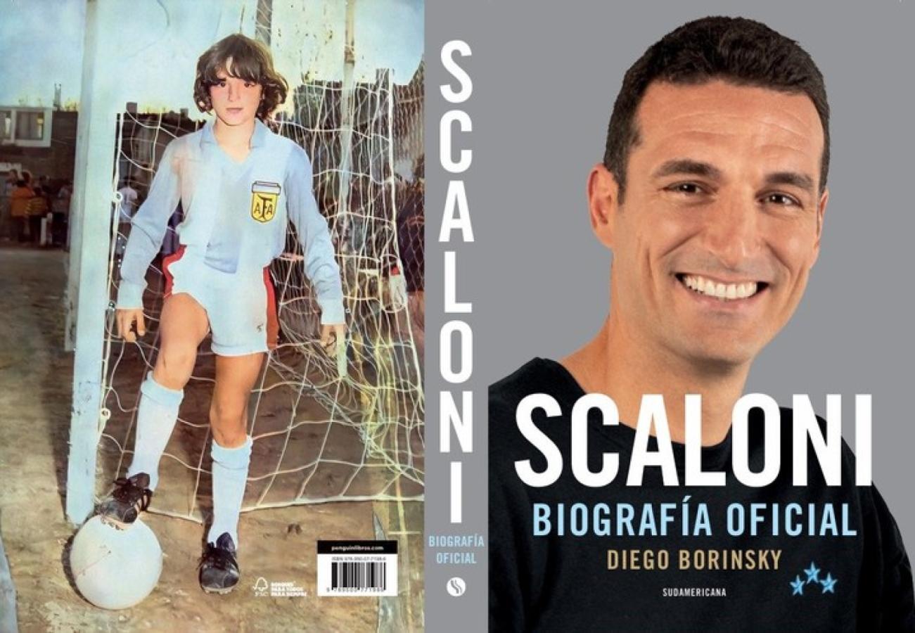 Imagen La portada y la contratapa de la biografía oficial de Scaloni.