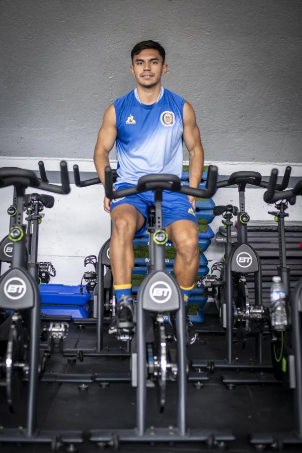 Imagen Vicente Pizarro, en su primer día de trabajo en su nuevo club.