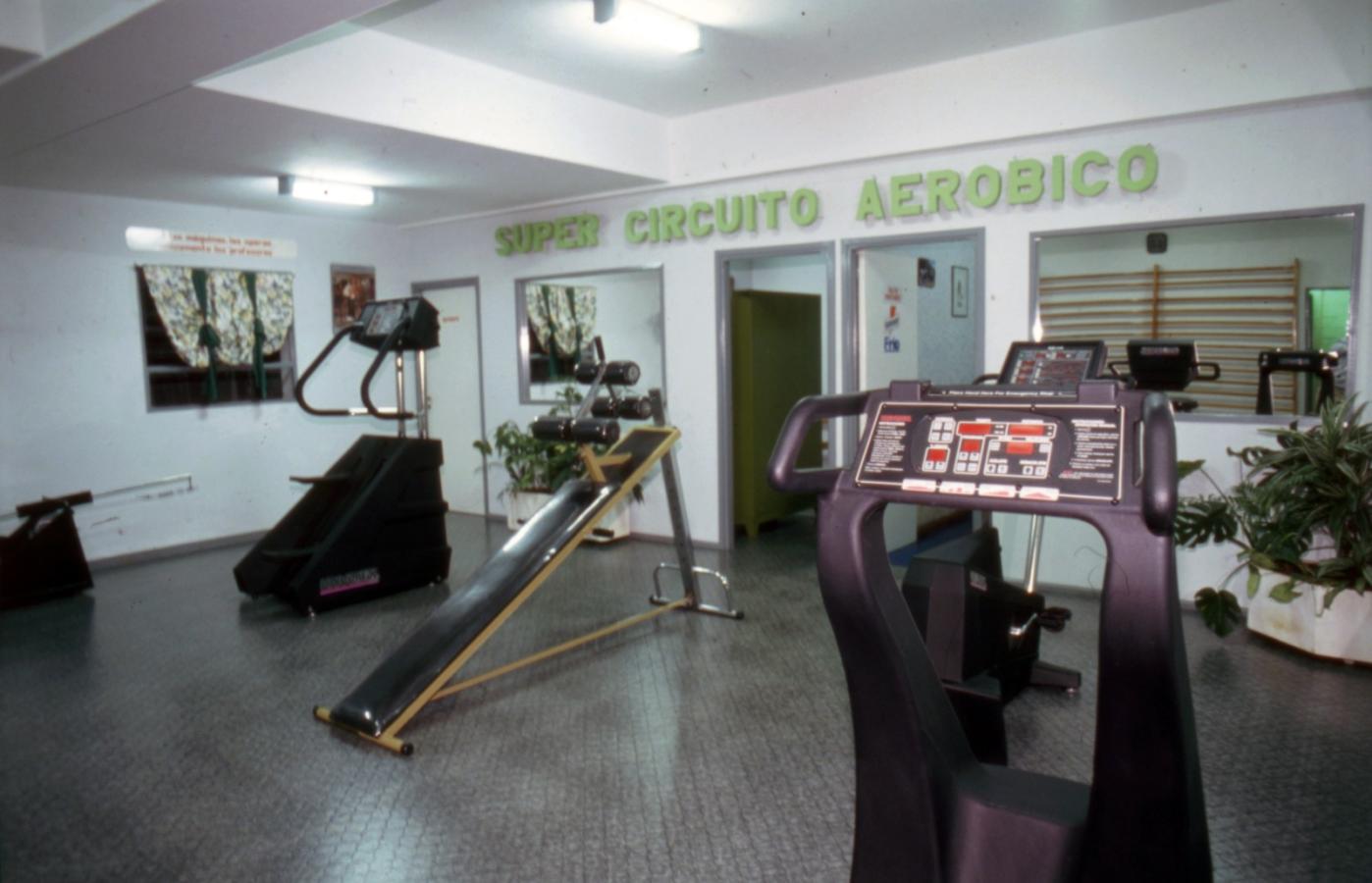 Imagen El gimnasio en el que Diego entrenó en La Pampa. Foto: Archivo El Gráfico