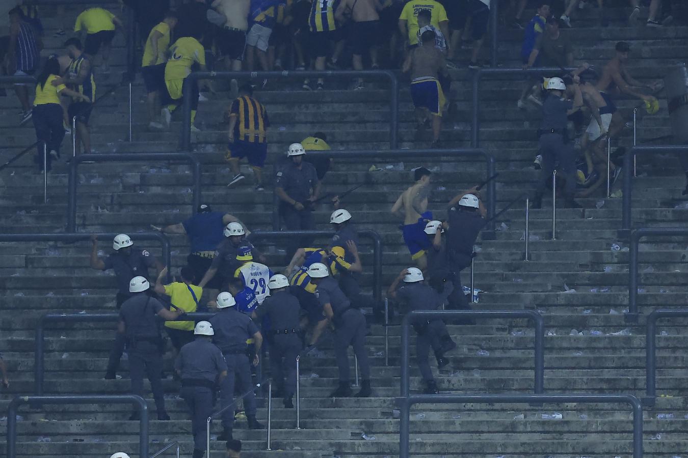 Imagen Cinco hinchas de Rosario Central fueron detenidos en San Pablo.