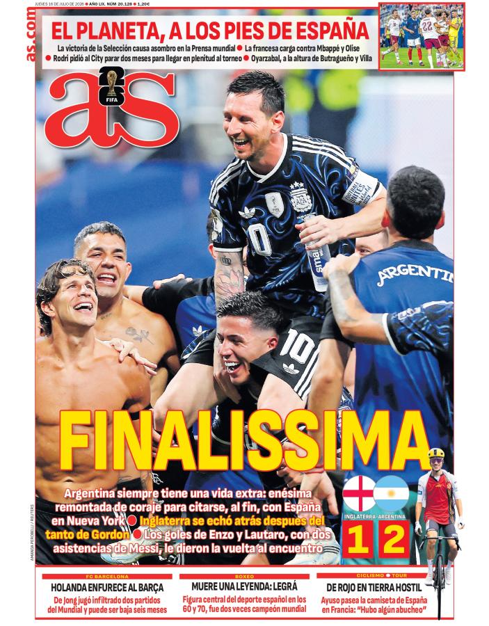 Imagen "Finalissima", tituló AS.