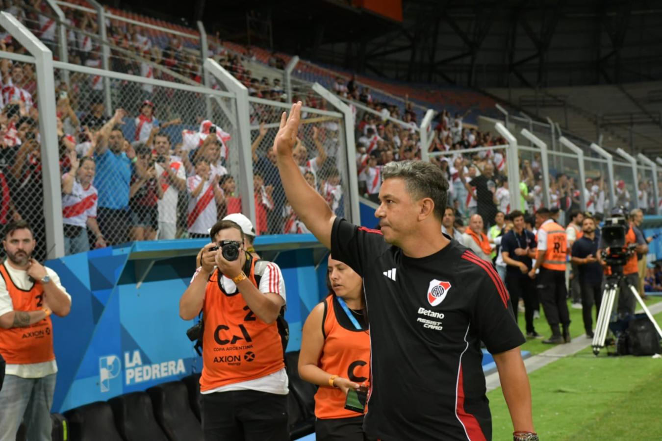 Imagen Gallardo fue aclamado por los hinchas de River en San Luis. Foto: Copa Argentina.