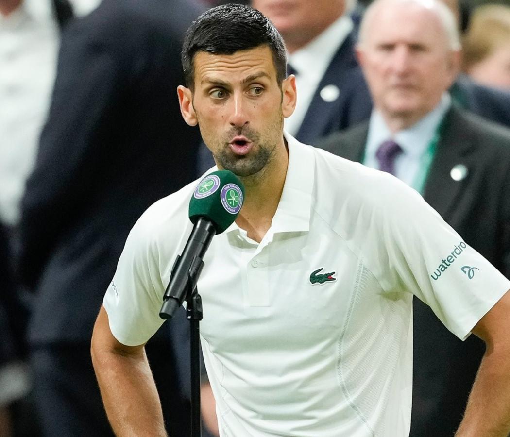Imagen Djokovic apuntó contra el público en Wimbledon.