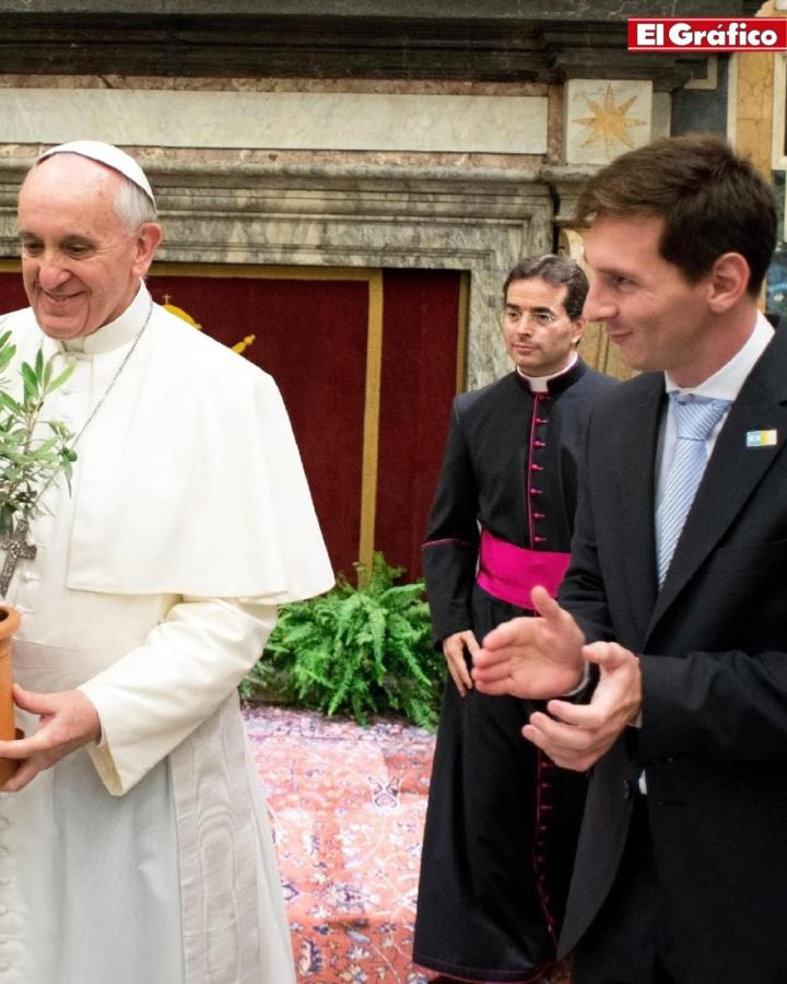 Imagen El papa Francisco y Messi durante aquel encuentro en 2013.