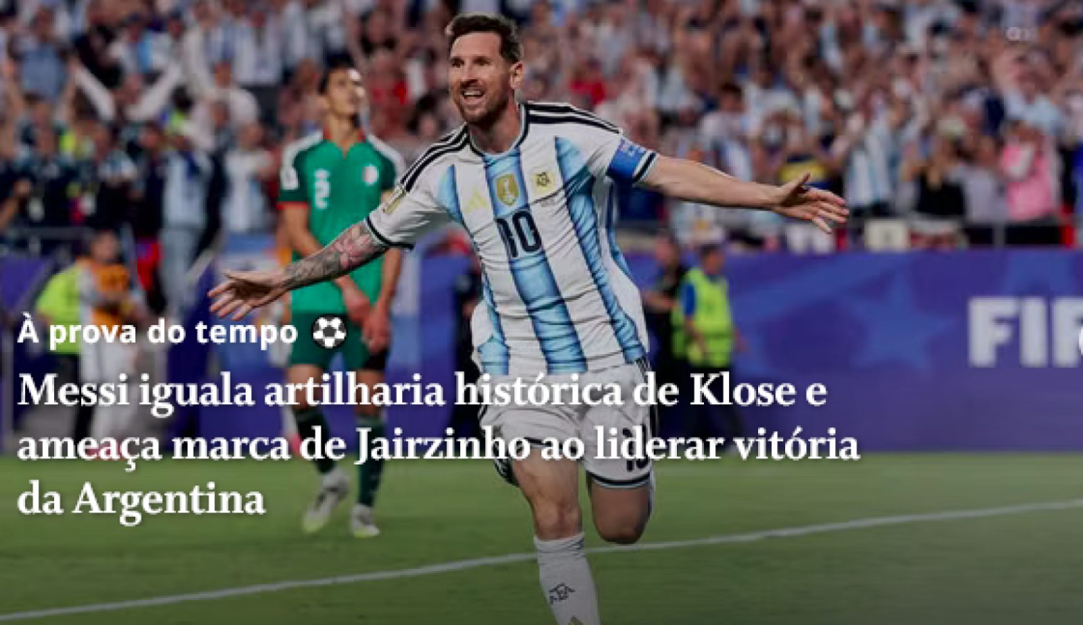 Imagen O Globo: "Messi iguala la artillería histórica de Klose".