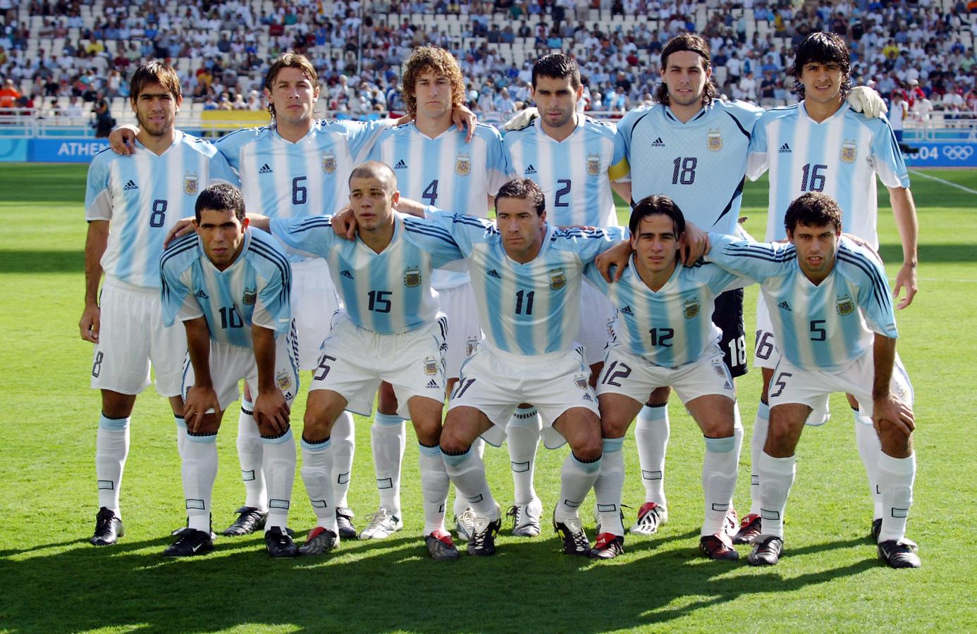 Imagen La formación de Argentina en la final de Atenas 2004.