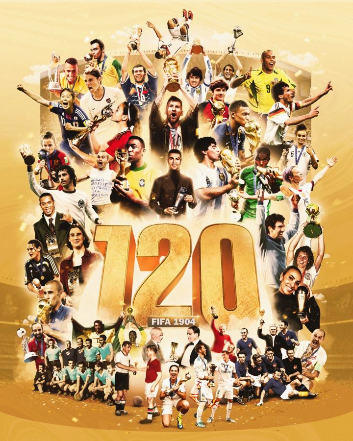 Imagen El póster celebración de la FIFA por sus 120 años.