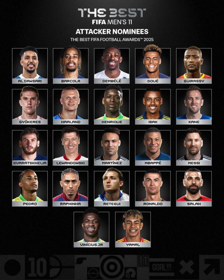 Imagen Todos los nominados para los premios The Best.
