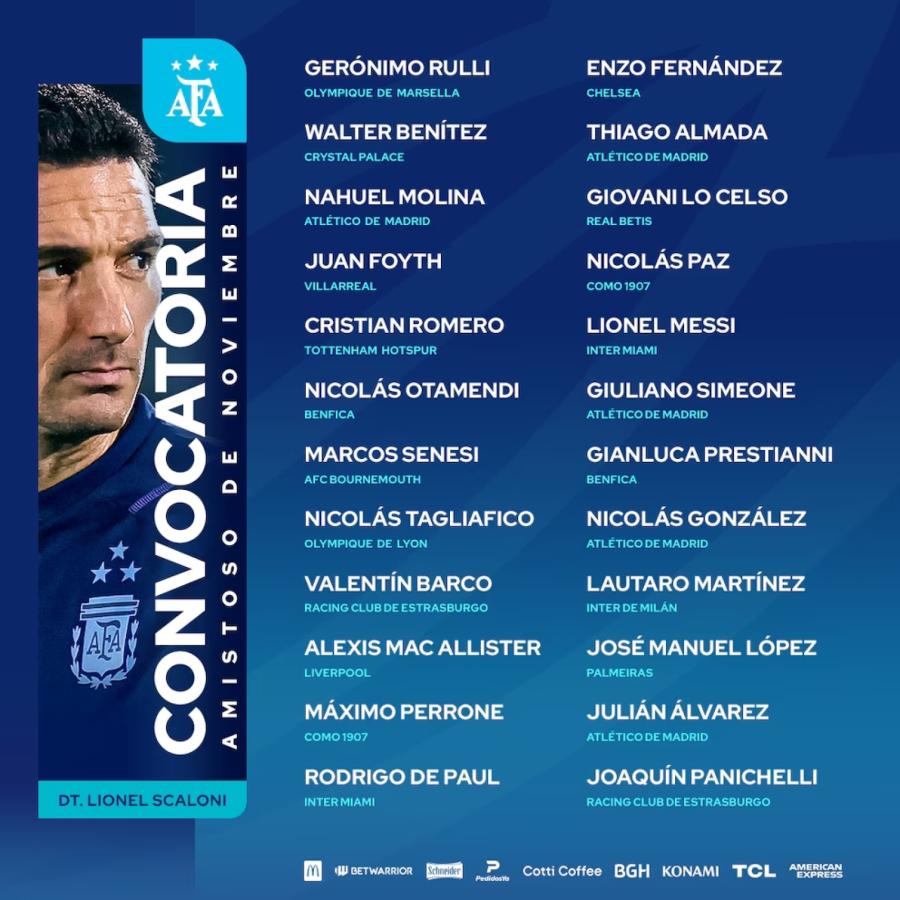 Imagen Los convocados por Scaloni para el último amistoso con Angola