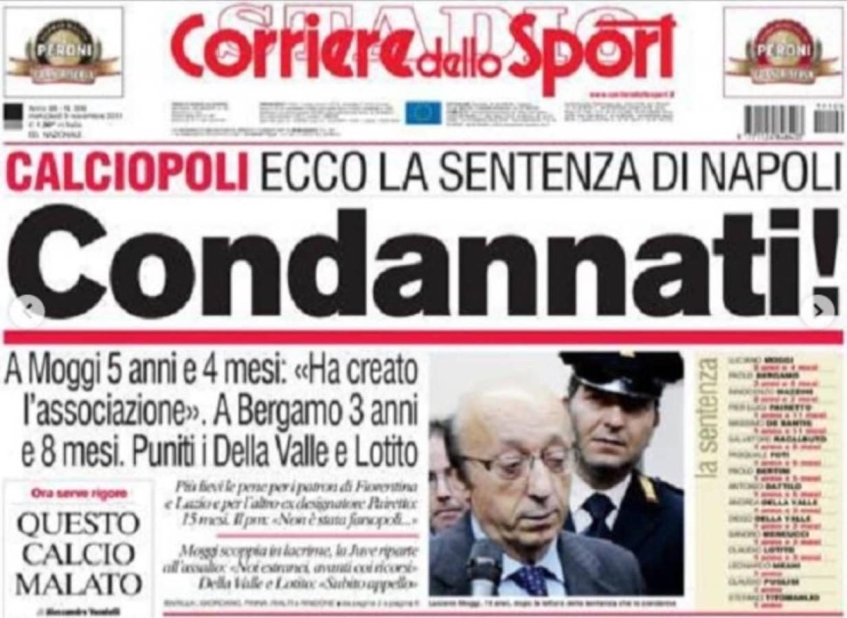Imagen Calciopoli que afectó a la Juventus en las temporadas 2004-05 y 2005-06