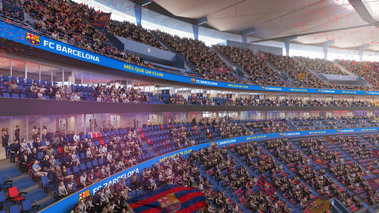 Imagen Las bandejas altas del Camp Nou.
