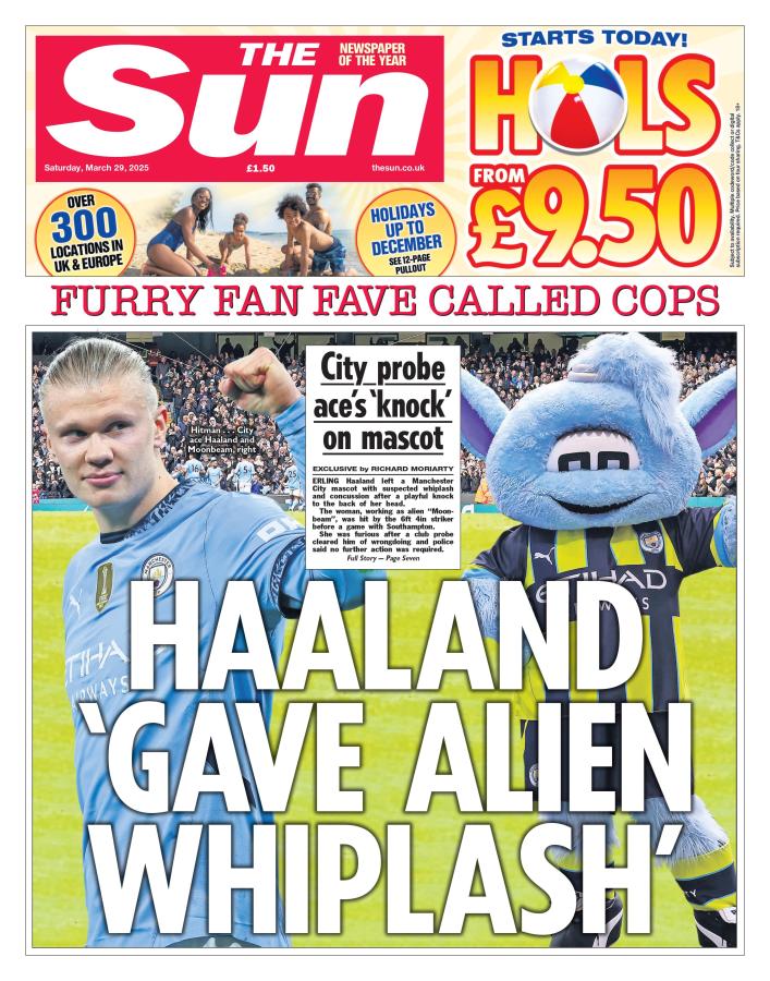 Imagen La noticia de Haaland fue tapa este sábado de The Sun.