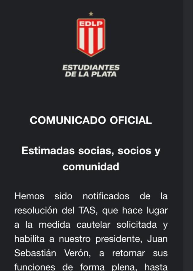 Imagen La comunicación de Estudiantes, a través de un email a los socios.