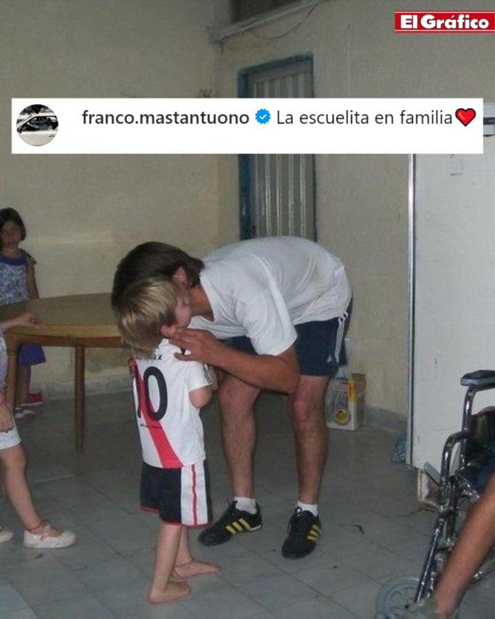 Imagen El posteo que realizó Mastantuono en sus redes sociales.