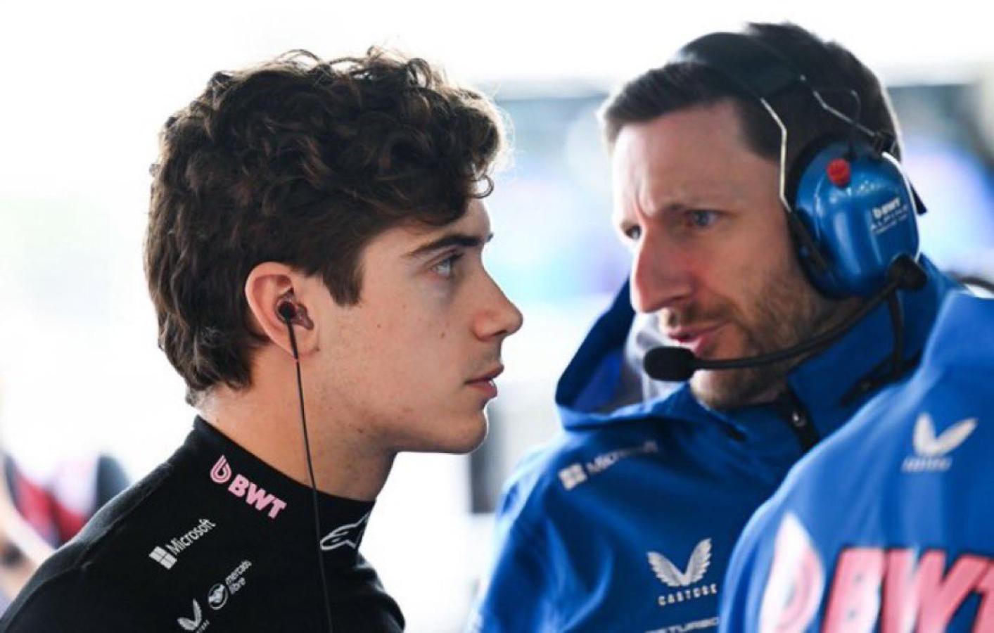 Imagen Colapinto y su ingeniero Stuart Barlow en la previa del GP de Monza.
