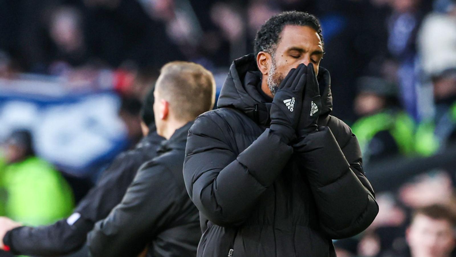 Imagen Wilfried Nancy, DT de Celtic, quedó en la cuerda floja tras perder el derbi.