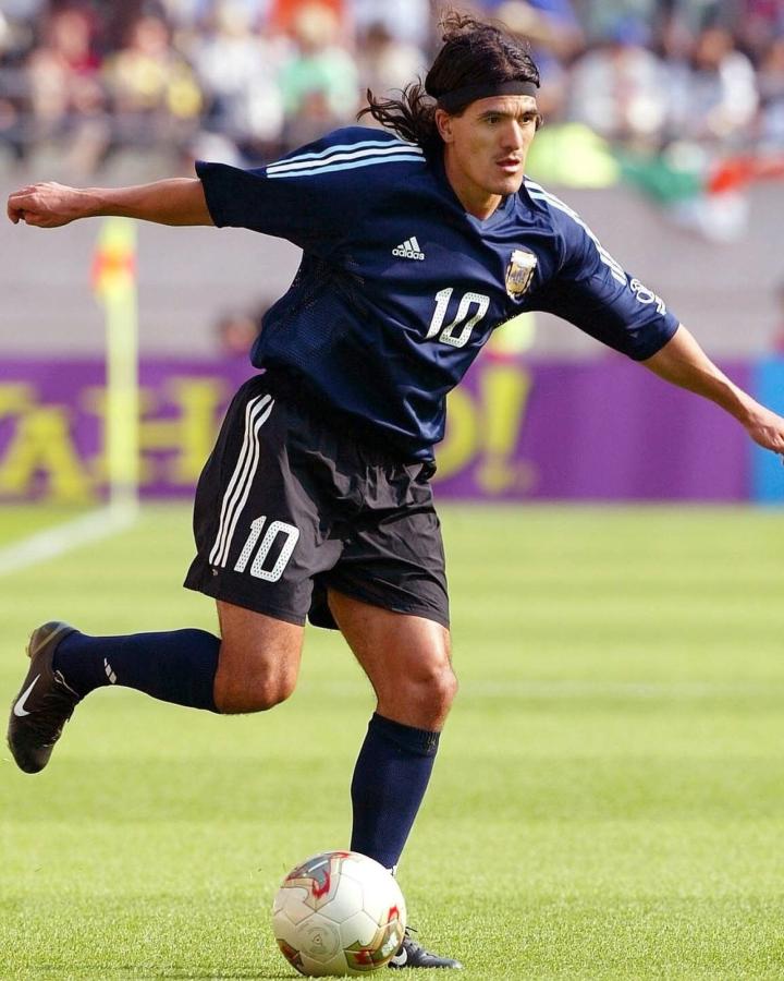 Imagen El Burrito Ortega en acción durante el Mundial 2002. Argentina no pasó la fase de grupos.