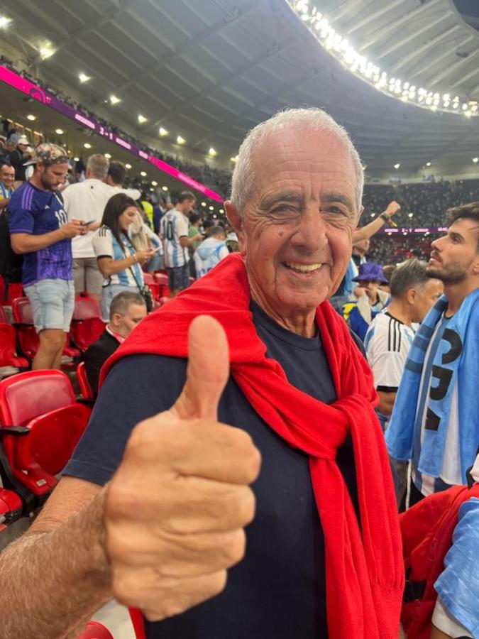 Imagen D'Onofrio confesó que vio el partido junto con su habitual cábala: el suéter rojo.
