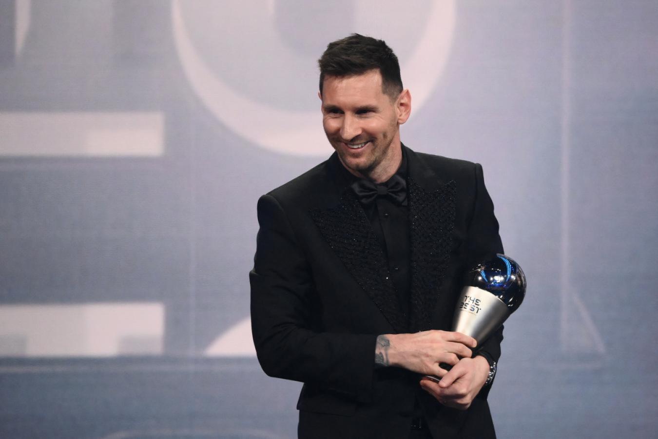 Imagen Messi en su última coronación en los The Best, en la edición de 2023.