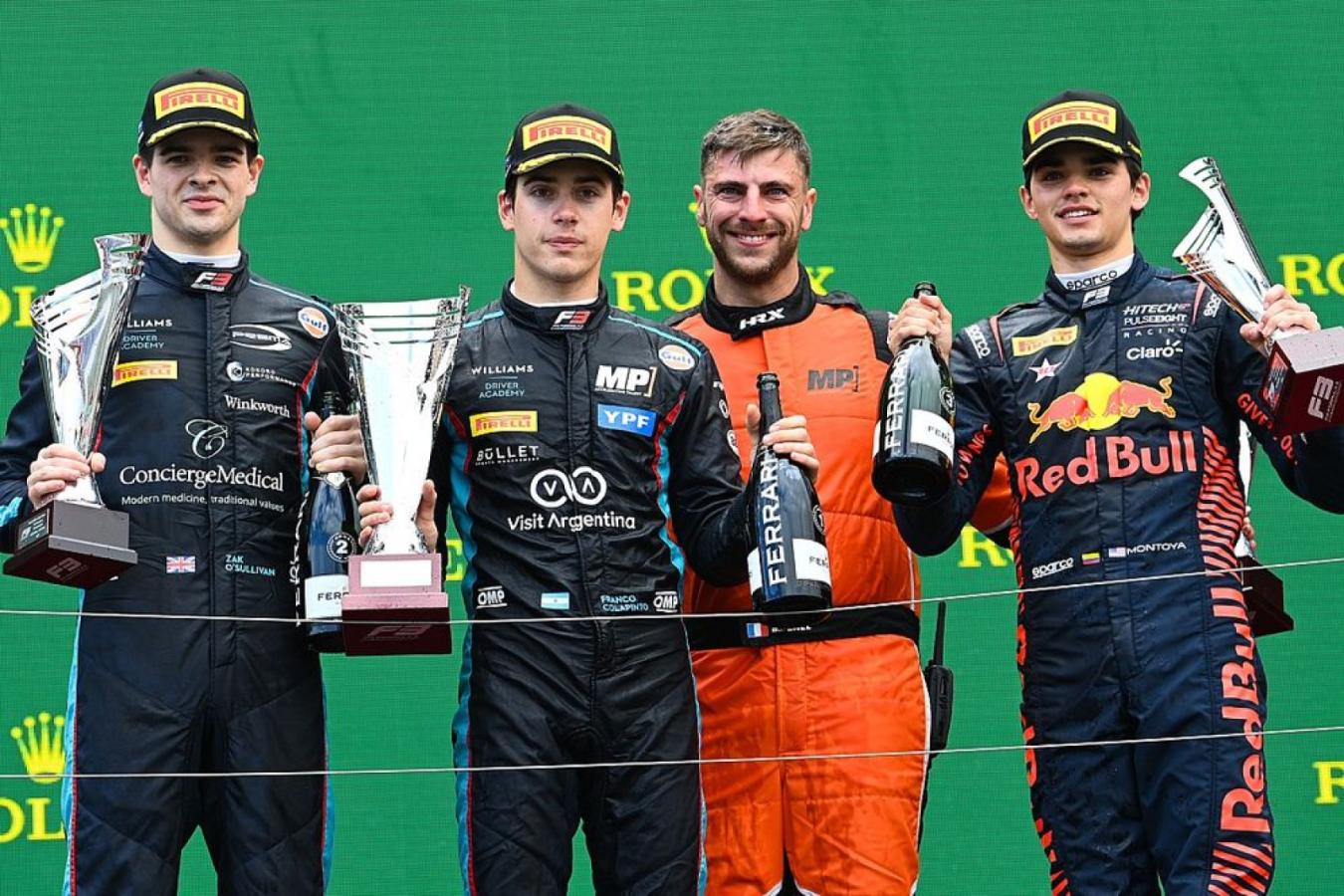 Imagen Colapinto, cuando venció a Sebastián Montoya en la F3 en Australia, aunque luego lo descalificaron.