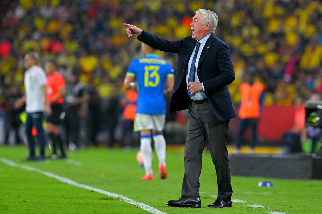 Imagen Carlo Ancelotti en su debut con Brasil. Foto: AFP