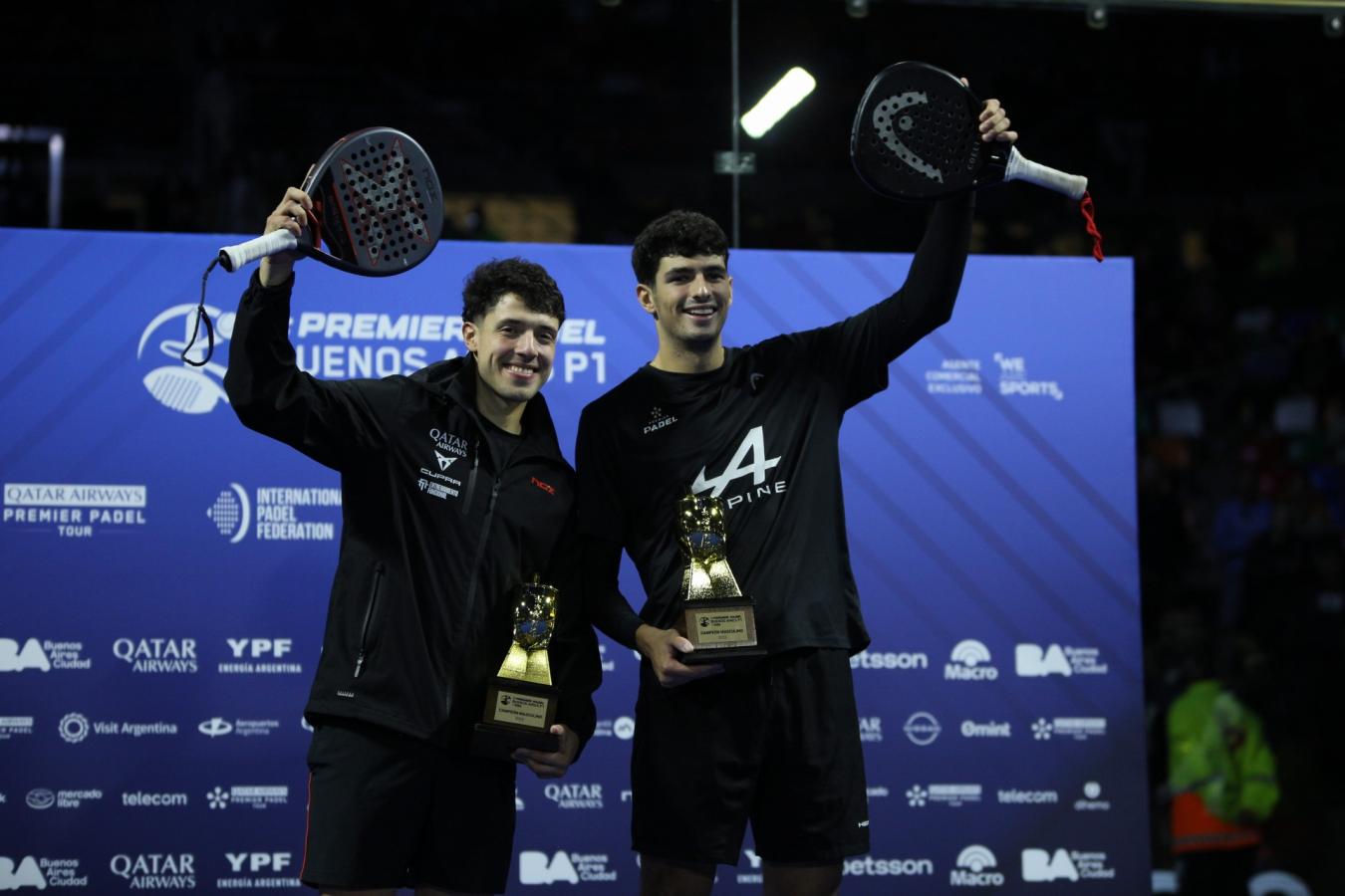 Imagen Tapia y Coello, los flamantes campeones del Buenos Aires Premier Padel P1.