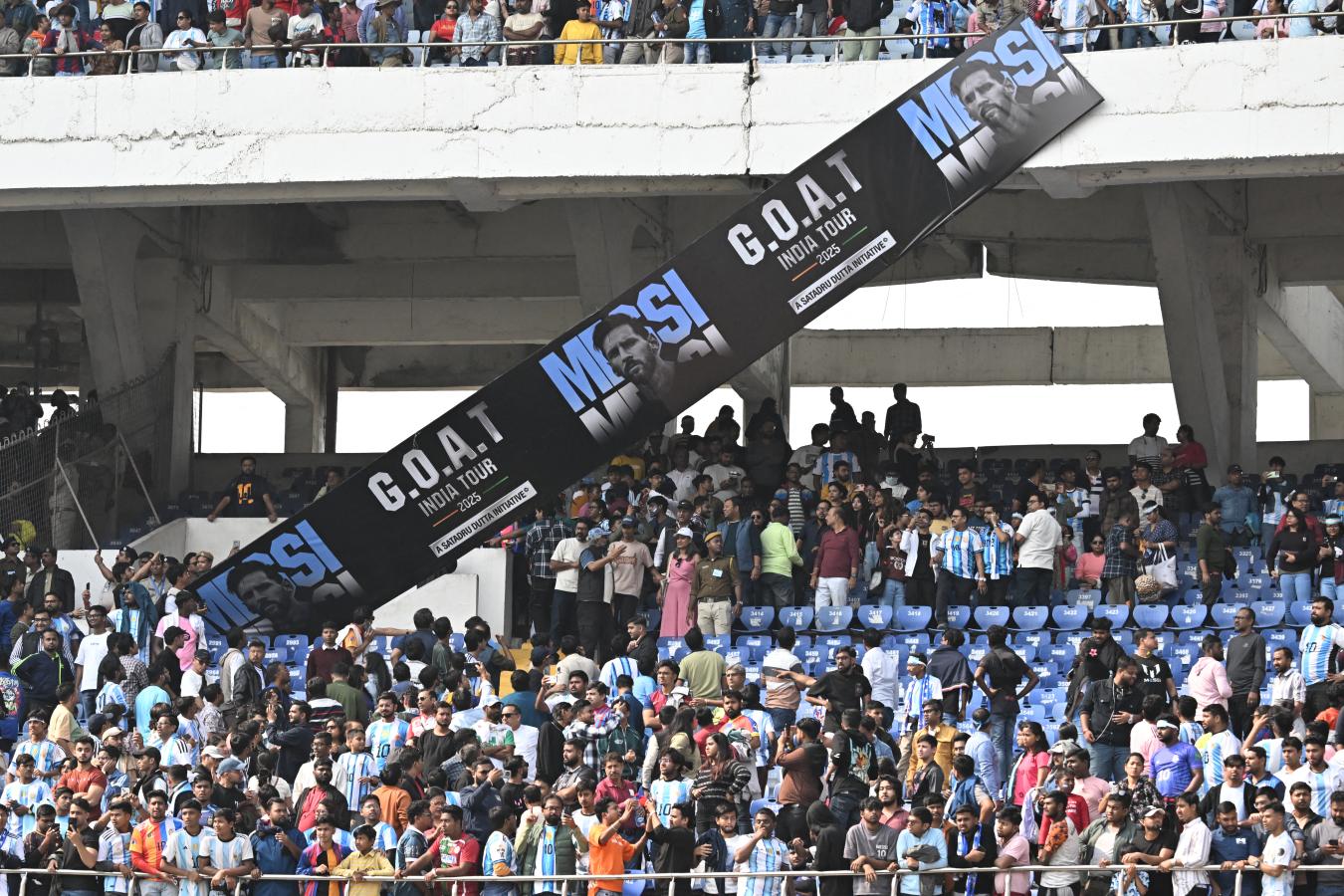 Imagen El caos en la visita de Messi en Calcuta