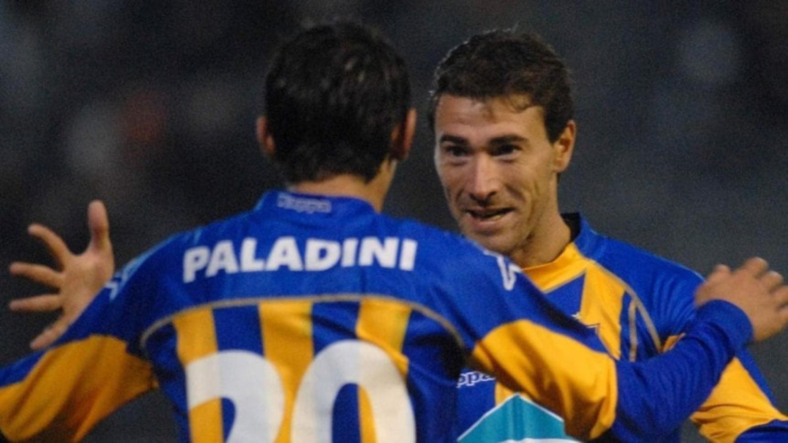 Imagen Fideo Di María y Kily González, compañeros en Rosario Central.