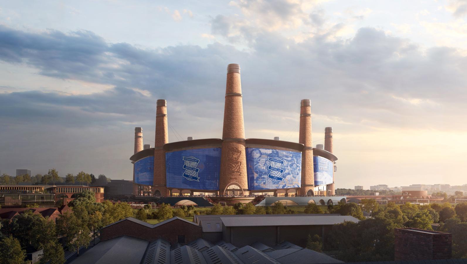 Imagen Así lucirá desde lejos el nuevo estadio de Birmingham.