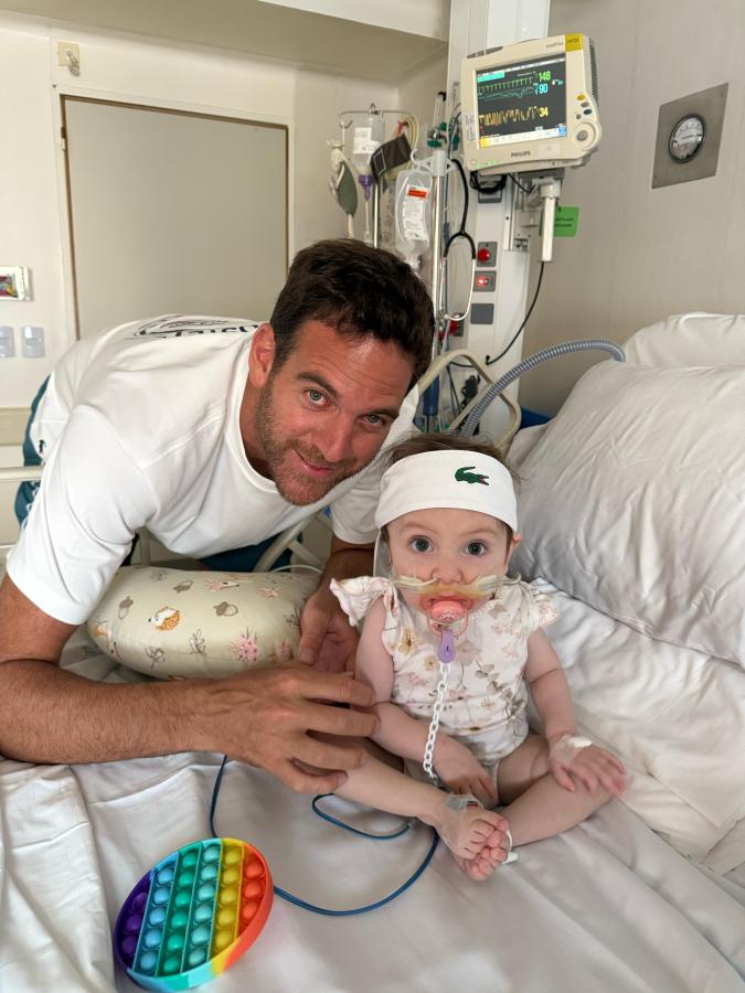 Imagen Del Potro visitó a Inés en el Hospital Italiano.