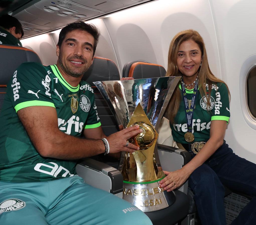 Imagen Abel Ferreira y Leila Pereira. El proyecto de Palmeiras continuará hasta 2027.