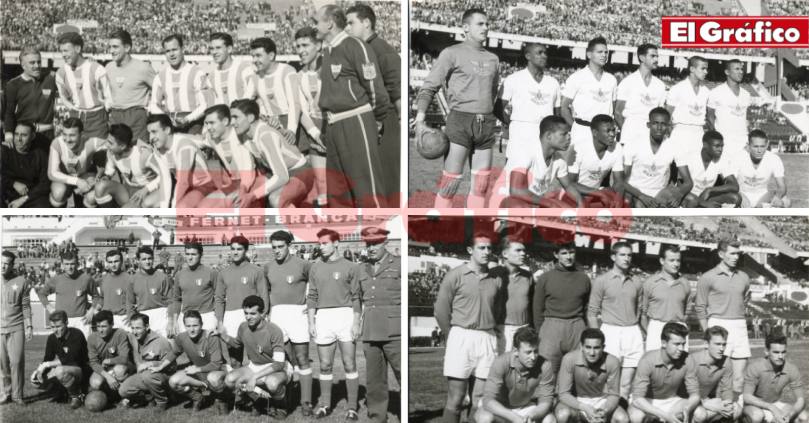 Imagen Las cuatro selecciones que jugaron el Mundial Militar: Argentina, Brasil, Italia y Francia