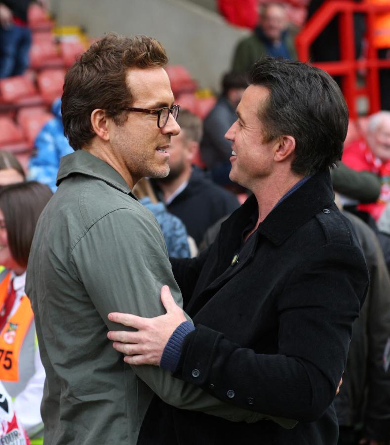 Imagen Ryan y Rob, los copropietarios de Wrexham, felices tras un nuevo ascenso.