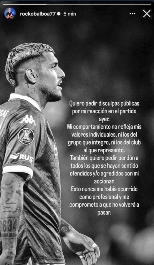 Imagen El mensaje completo de Adrián Balboa.
