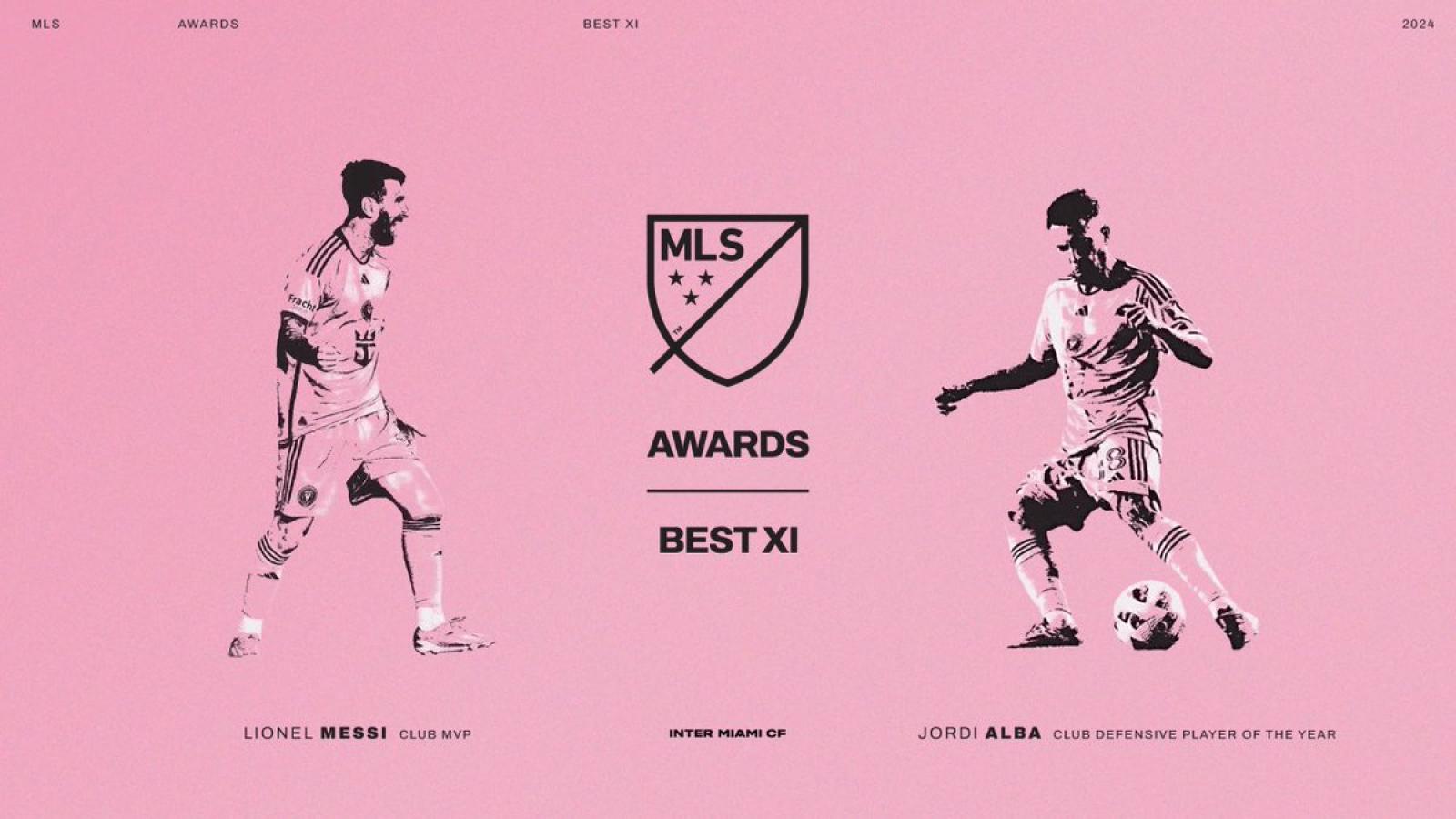 Imagen Messi y Alba, los dos destacados de Inter Miami en 2024.