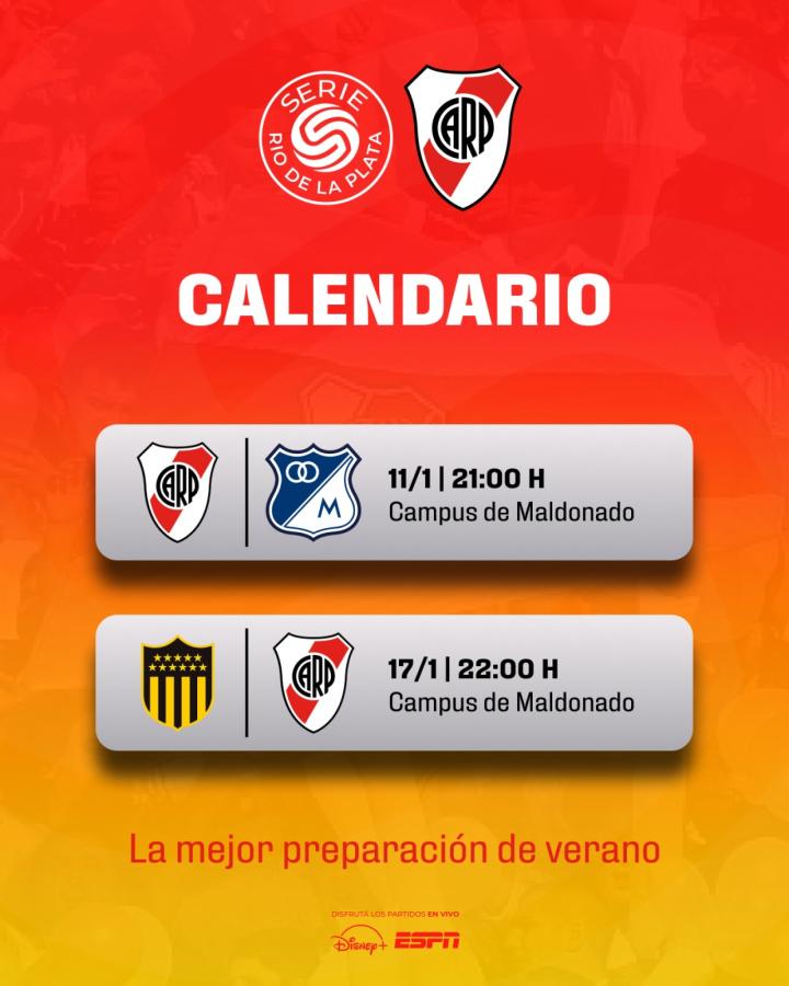 Imagen Los dos amistosos que disputará River en 2026.